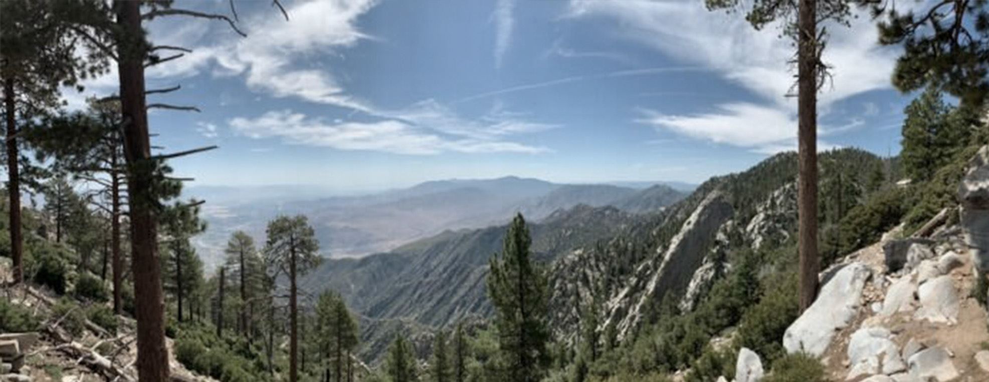 mountain range overlooking a canyon